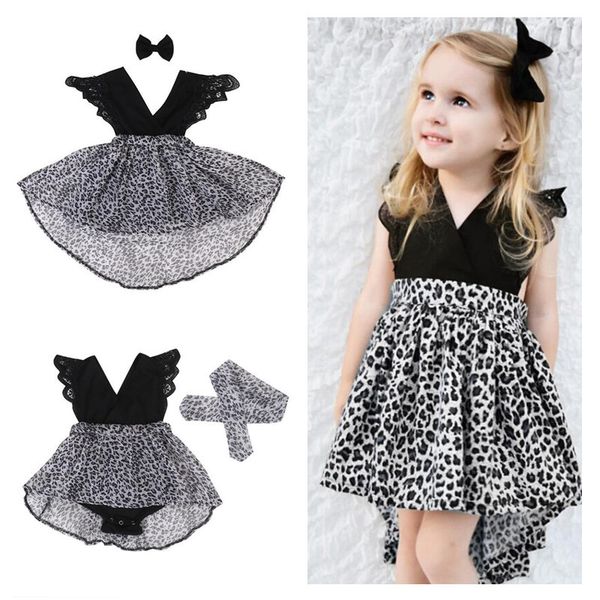 

family match baby girls sister princess leopard tulle tutu dresses headband kids toddler ruffle lace romper dress childs party skirt e21902, Red;yellow