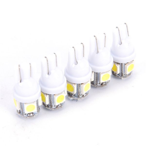 

10pcs t10 5smd white led car light wedge lamp bulbs super bright dc12v