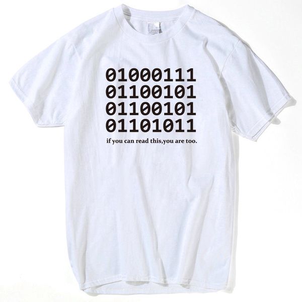 

новый летний топы для женщин 2019 binary bit футболка ascll мужчины с коротким рукавом мода java programmer geek футболки топы, White;black
