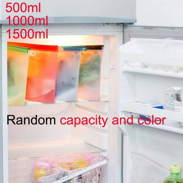 

120pcs/lot silica gel silicone preservation storage bag high temperature resistance sealed reusable freshness protection package