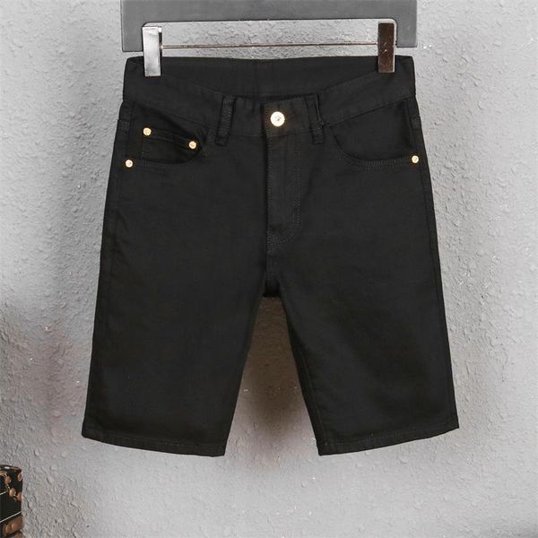 

2020new mens jeans stylist zipper youth pop stretch denim shorts mens casual fashion popular denim shorts, Blue