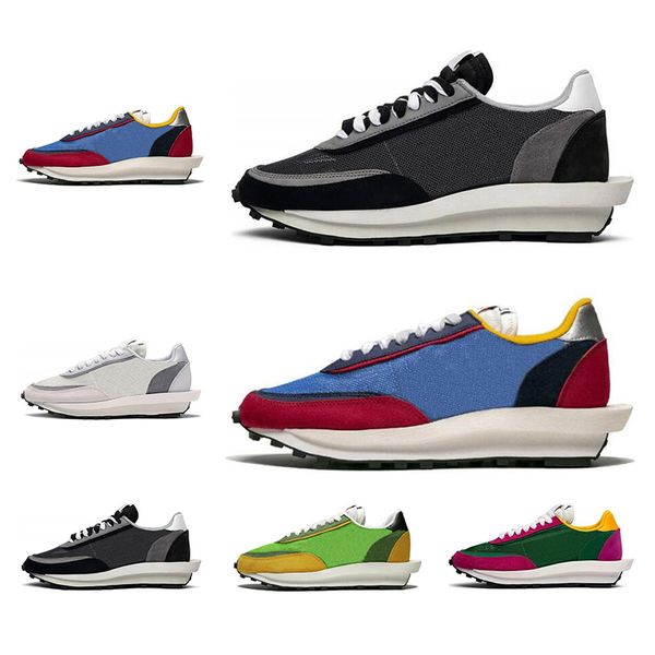 

sacai ldv waffle 2019 green gusto black pine varsity blue white grey men women running shoe outdoor sports mesh sneaker