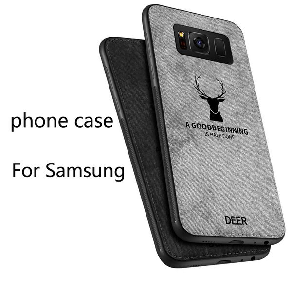 

for samsung s8 9 10 plus note8 10 a70 a8+ shell cloth tide brand elk silicone case