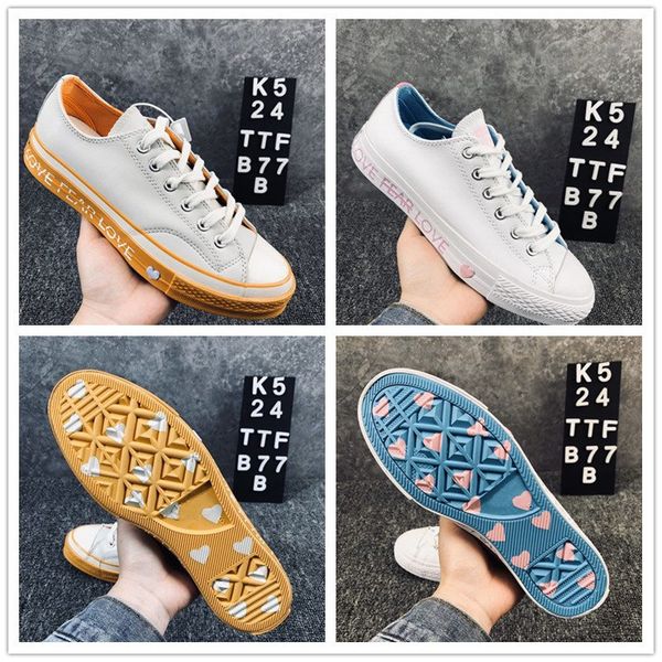 

new fashion designed 1970s love fear low cut lovers leather skateboard shoes designer sports sneakers canvas shoes for men and women 35-44