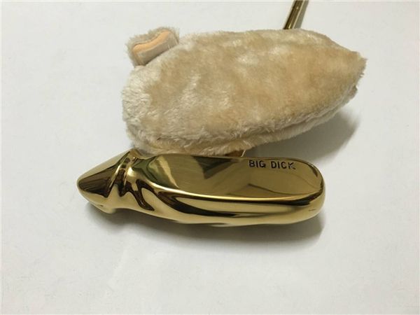 

brand new big dick putter gold big dick golf putter golf clubs 32/33/34/35/36 inch steel shaft with head cover