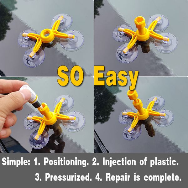 

professional quality windshield repair kit glass corrector set crack repairing for car vehicle v-best