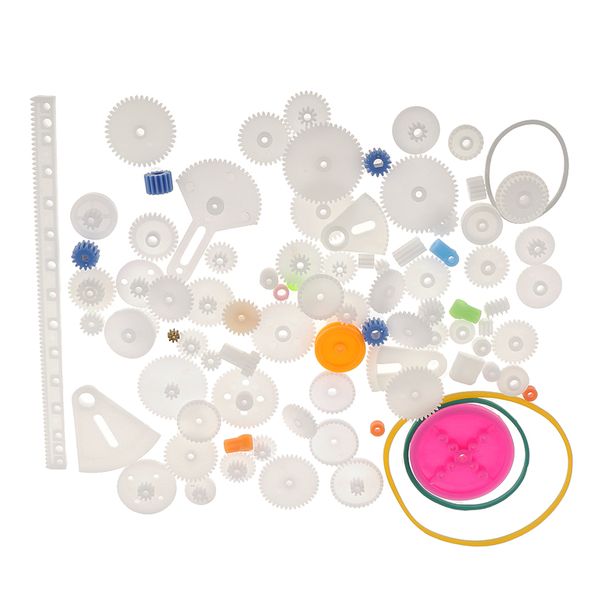 

85pieces набор ассорти пластиковые вала single double crown worm gears diy kit