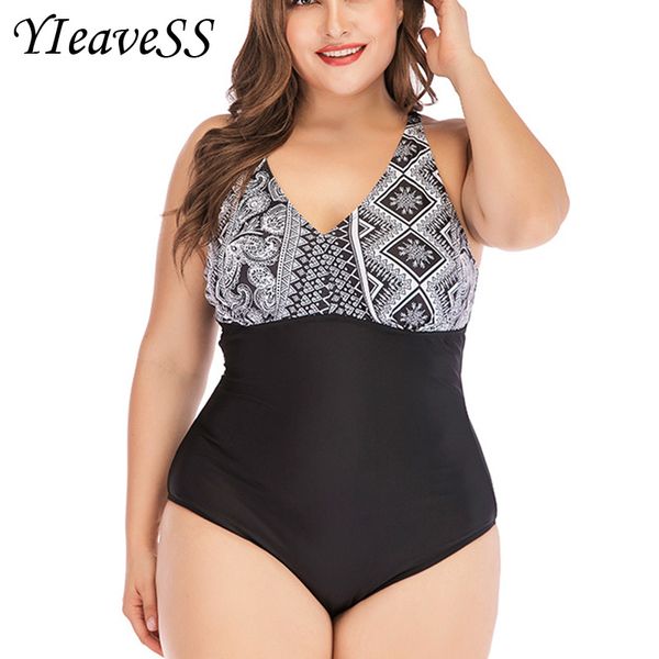 

bather one piece swimsuit plus size swimwear female 2019 swimming suit for women bodysuit monokini bathing suits may beach, White;black