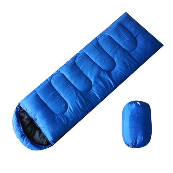 

outdoor travel camping envelope type sleeping bag portable ultralight waterproof cotton sleeping bag with cap