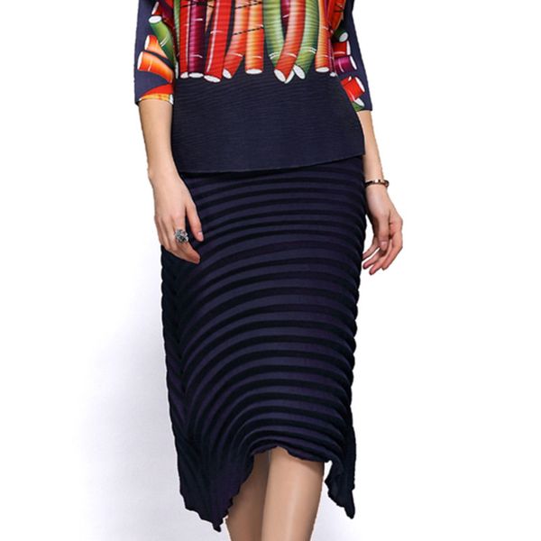 

lanmrem 2019 новый летний мода женщин высокой талии плиссированной длиной до колен юбка женщины сексуальный плавки старинные носить wh01201, Black