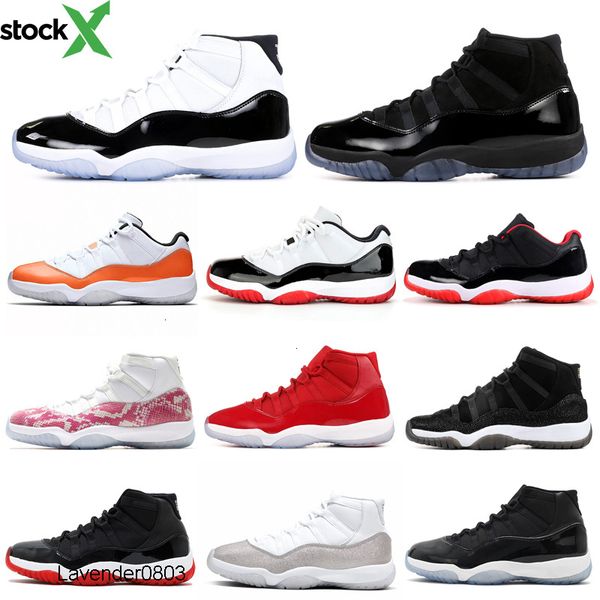 

горячая мужская баскетбольная обувь 11 11s bred concord металлик серебристый оранжевый транс женщины мужские кроссовки спортивные кроссовки, Black
