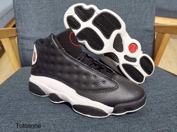 

13 reverse he got game men women basketball shoes designer trainers red cat 13s black white-gym red athletic sports sneaker with box