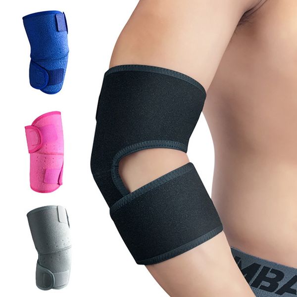 

1pc arm sleeve support adjustable elbow pad protector cover guard strap brace elbow support outdoor sportswear accessories, Black;gray