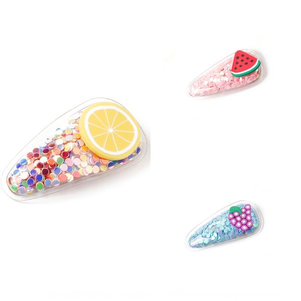 

east gate fun sweet bb clip fruit strawberry colorful transparent elegant fruit strawberry watermelon pvc children's side clip, Slivery;white