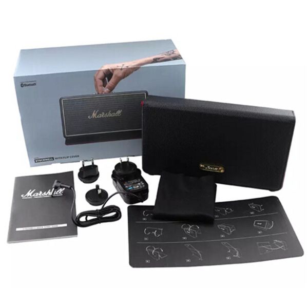 

Mar hall tockwell portable bluetooth peaker with flip cover ca e uper ba ubwoofer rocker new black peaker with retail package