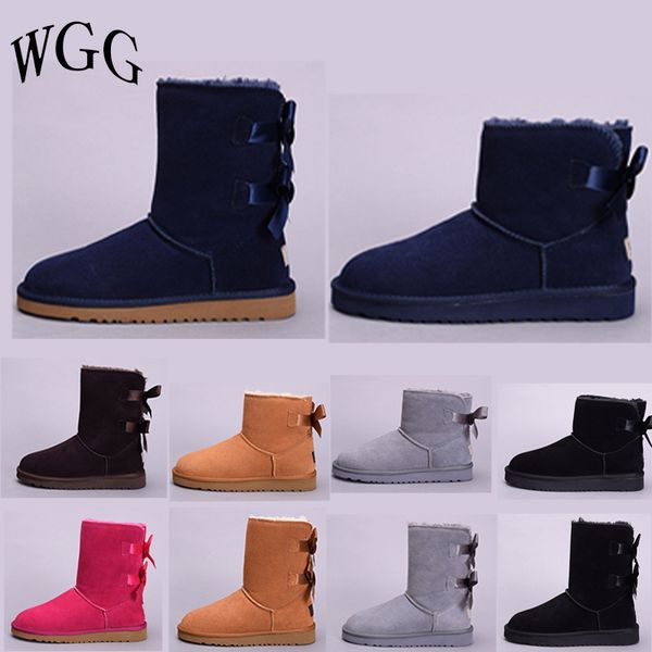 

fashion women winter snow boots wgg dark brown khaki grey pick black leather casual shoes australia womens snow boots drop shipping us 5-10