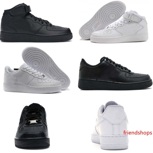 

2020 running shoes one 1 classical mid 07 all triple white white black low high airforces 1 men women sport sneakers trainers sneakers 5-11