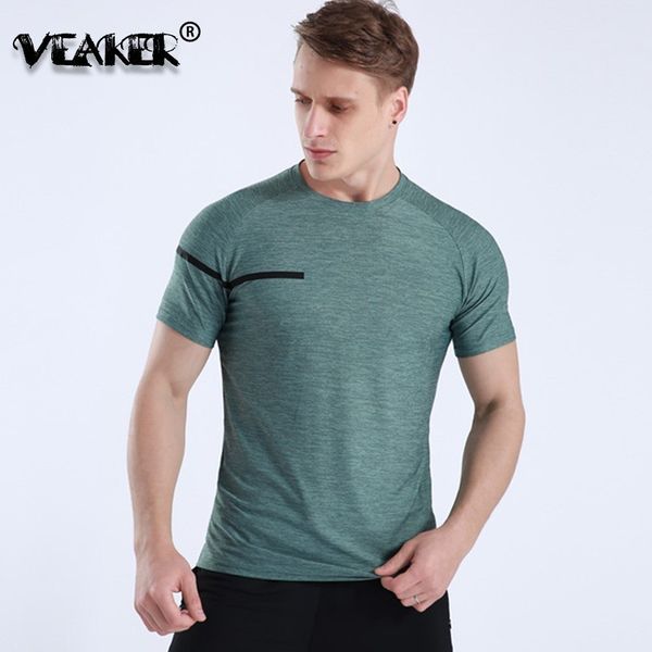 

slim fit t shirt men quick dry camiseta running hombre sport shirt men tee running gray/blue solid color t shirts m-3xl, White;black