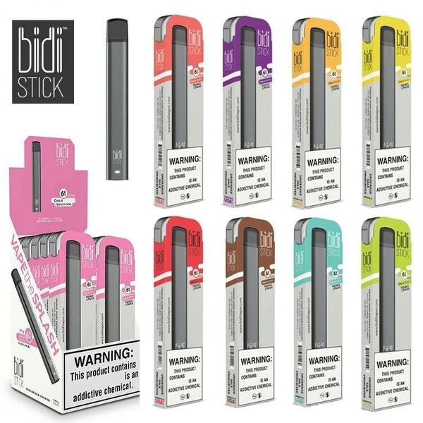 

Bidi Стик Device Одноразовая Vape Pen 280mAh Аккумулятор Емкость 1,4 мл нескольких цветов Kit Сигарета Pod System Испаритель Одноразовая E