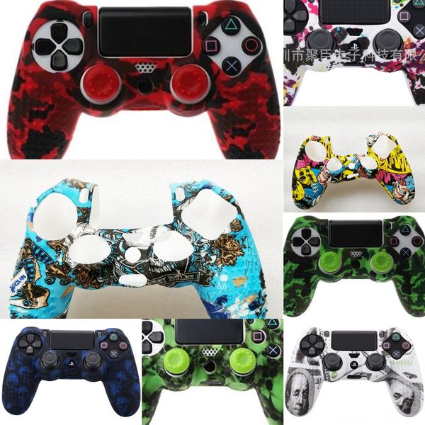 

3ukaz camouflage soft silicone cover controller protection skin for sony playstation decals for dualshock 4 case for ps4 console 4