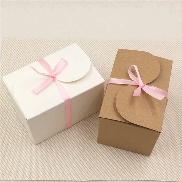 

30 шт. / лот сплошной цвет нерегулярные s-образные крафт-бумажные коробки для дня земли экологически чистый контейнер подарочные коробки с н