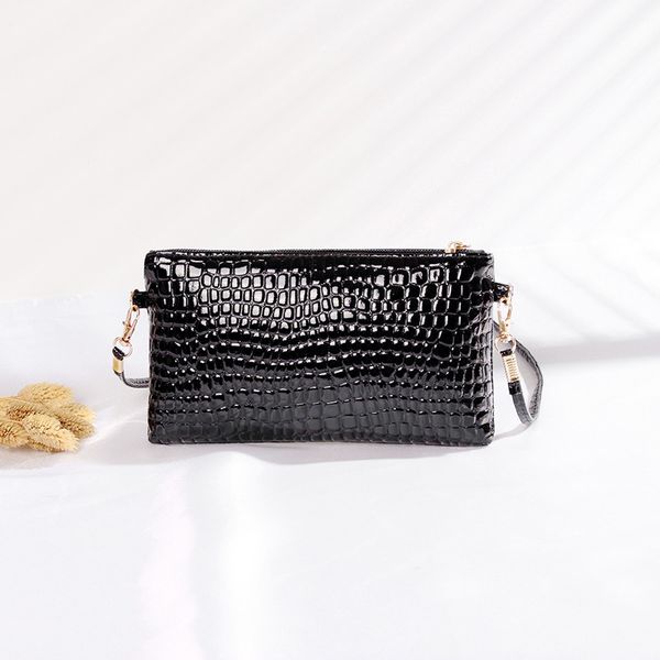 

new women fashion crossbody handbag imitation alligator crocodile pattern shoulder bag pink white black pu small shoulder bags