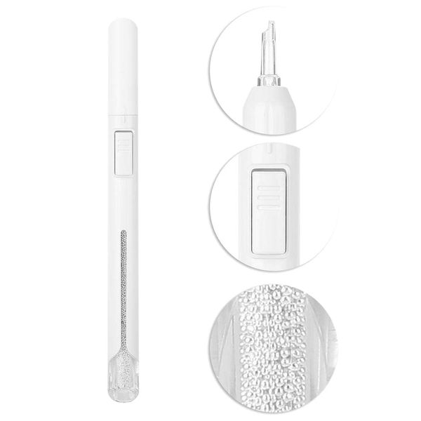 

nail art decorations beads rhinestone picker dotting paint pen mixed sizes gold metal gems for diy(silver