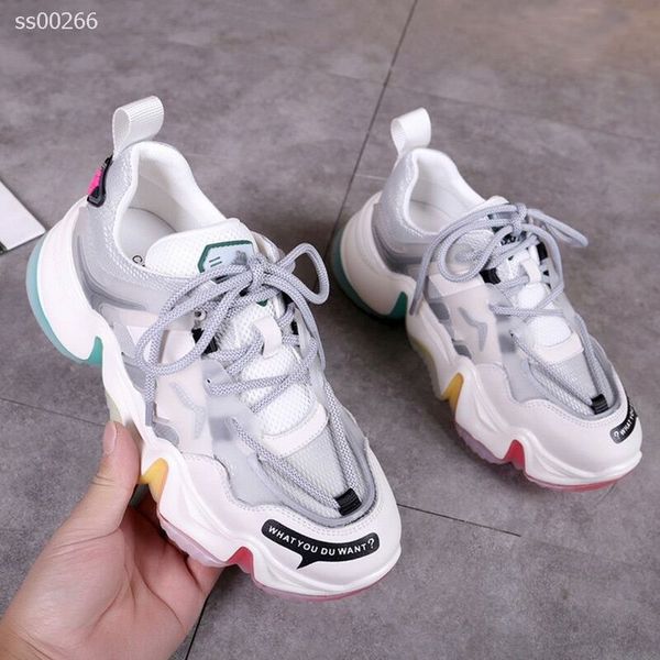 

fashion luxury style designer trainers shoes rainbow bottom women trainers outdoor jogging shoes simple thick bottom casual sports shoes