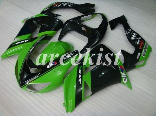 

new abs motorcycle fairings kits fit for kawasaki ninja zx-10r 2006 2007 06 07 body set custom green black light