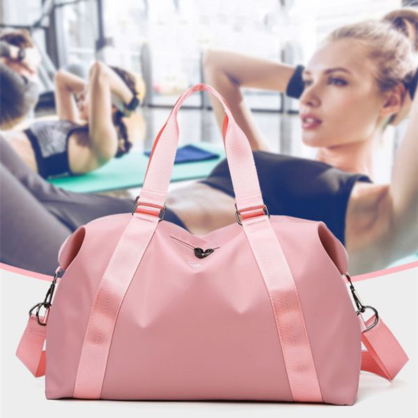 

swimming training fitness bag luggage storage handbag shoulder outdoor travel bags pink girls sports bag women men gym backpack