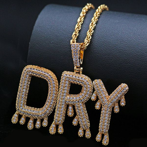 

yjw diy name necklace gold for men customize bubble letters pendant silver gold color commission gift jewelry cuban
