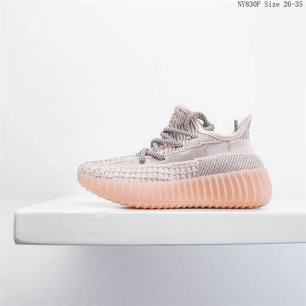 

2020 children shoes boy girl youth kid kanye west slide fashion designer desert sand beach slipper foam runner bone brand sandal#670