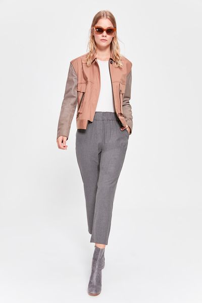 

trendyol gray basic pants twoaw20pl0324, Black;white