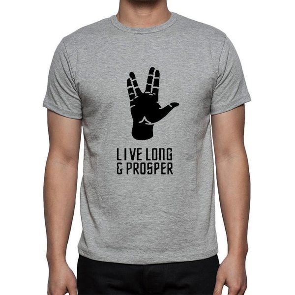 Live Long /& Prosper Star Trek COOL T-SHIRT # Army Green