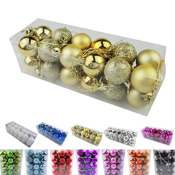 

24 шт. / лот 30 см рождественская елка декор мяч безделушка висит рождество партия украшения украшения для дома рождественские украшения