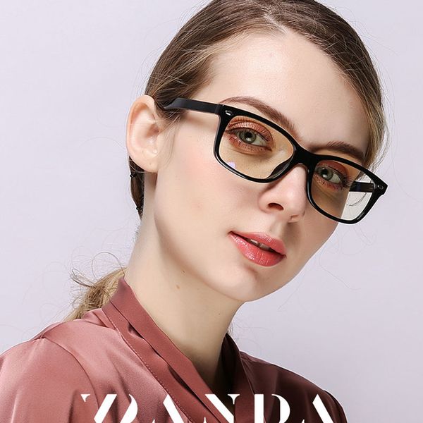 

women optic glasses rectangle tr90 prescription anti blue ray eyewear full myopia optical frame uv400, White;black