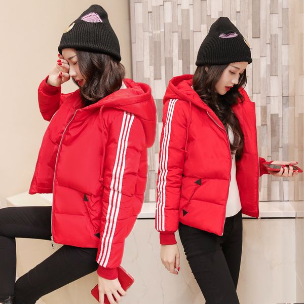 

autumn and winter women's dress 2019 new style winter cotton dress women's short korean-style down feather cotton-padded clothes, Blue;black