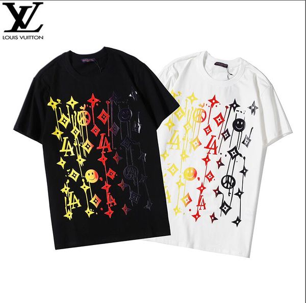 

2019 luxury mens designers t shirts summer t shirt crane printing designers t shirt hip hop fashion men women short sleeve tees size-06, White