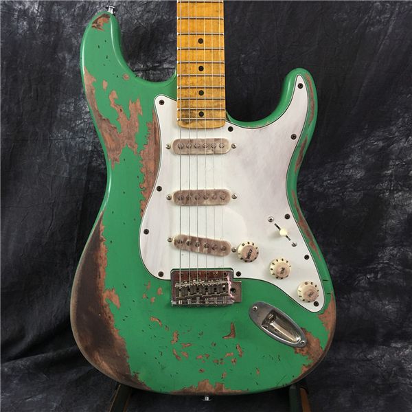 Hochwertige Custom Shop, klassische Green St Gitarren von Hand gefertigt. Unterstützen Sie die Anpassung. 100 % handgefertigte Gitarren