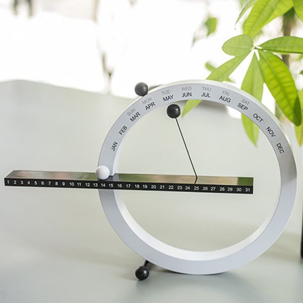 

creative magnetic ball wall clock perpetual wall calendar novelty home decor european style living room bedroom ornaments