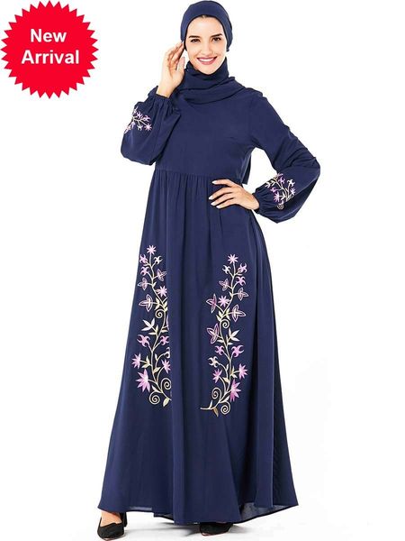 

mc209205 blue 9206 yellow large size women's embroidered dress (no headscarf) abaya islamic clothing robes arabic muslim, Red