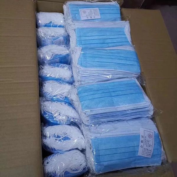 

first class quality non-woven facemask 3ply face masks disposable bfe95% marks face shield earloop in stock