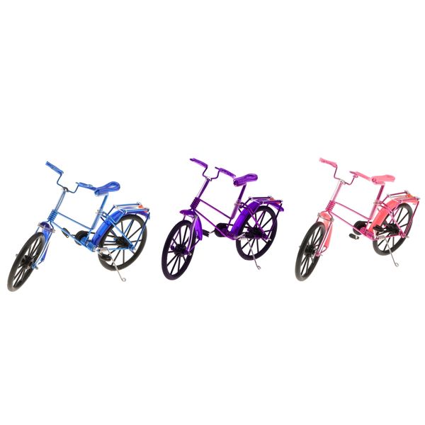 

3 pieces 1:10 scale vintage diecast bike model handicraft decorative bicycle toy