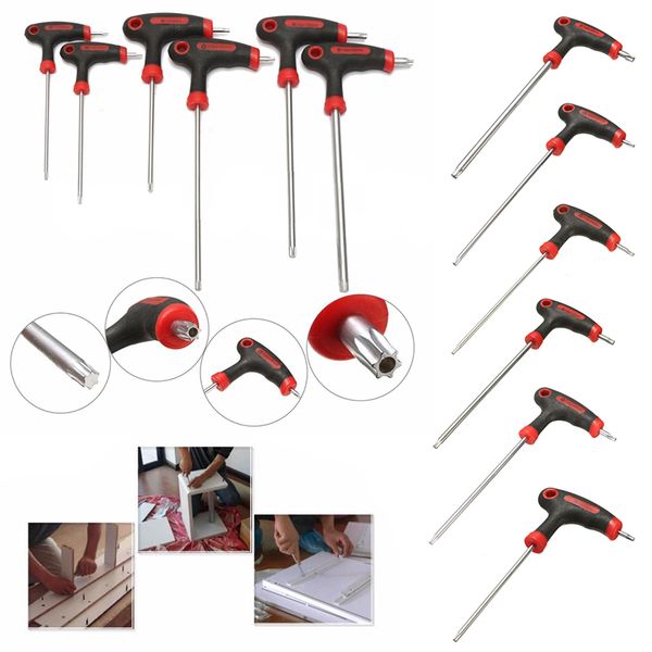 

dwz 1pc t10/15/20/25/30/40 t-handle grip torx hex screwdriver allen key wrench tool