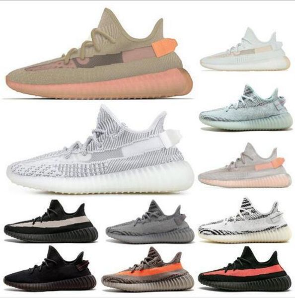 

2019 new v2 static clay sesame true form hyperspace mens women running shoes kanye west beluga 2.0 orange bred sports sneakers size 7-13