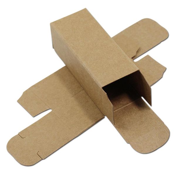

brown kraft paper cardboard box small diy craft paperboard storage gift cosmetic lipstick packaging 6 sizes