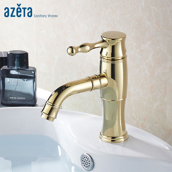 

azeta ванной бассейна кран 360 градусов поворот бассейн смеситель золотого brass tap одной ручка для умывальника смеситель at8106g