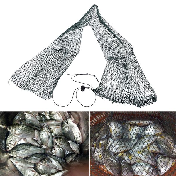 

new 1pc nylon foldable fishing nets fish pot trap filet de peche rete pesca fish drying-fishing-net creels