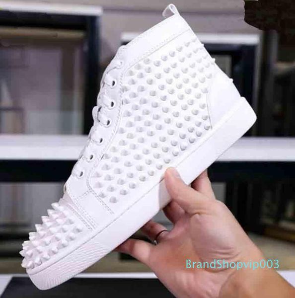 

r luxury red bottoms shoes men women red bottoms heels fashion spikes studded spikes flats sneakers red bottom shoes 42, Black
