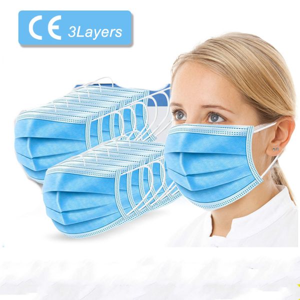 

disposable face mask anti dust protect 3 layers filter masks mouth-muffle proof ce fda dhl ing